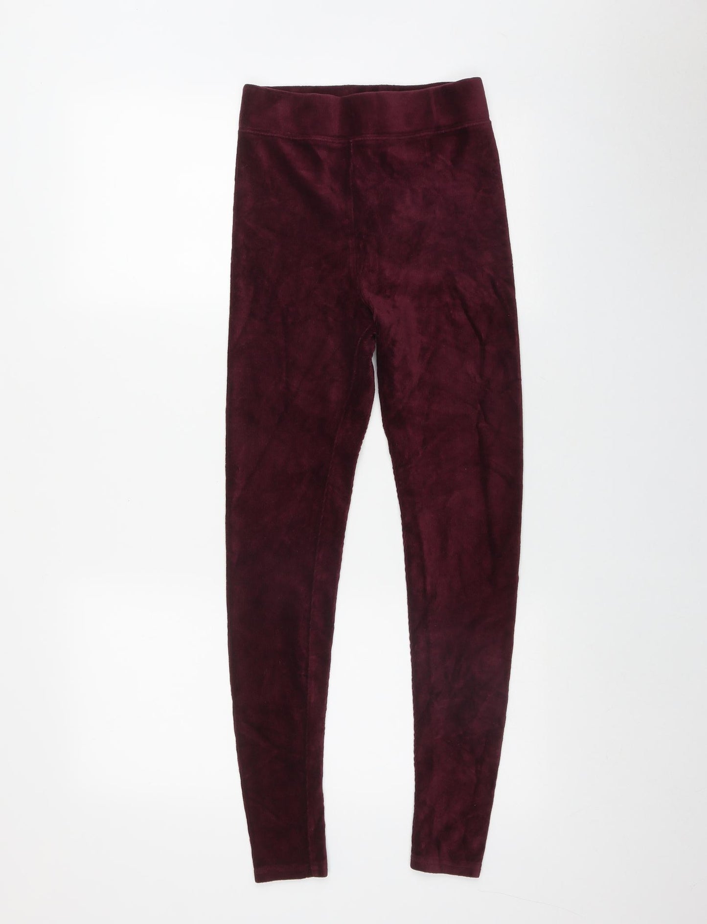 Papaya Womens Red  Cotton Jegging Leggings Size 10 L25 in   - Burgundy