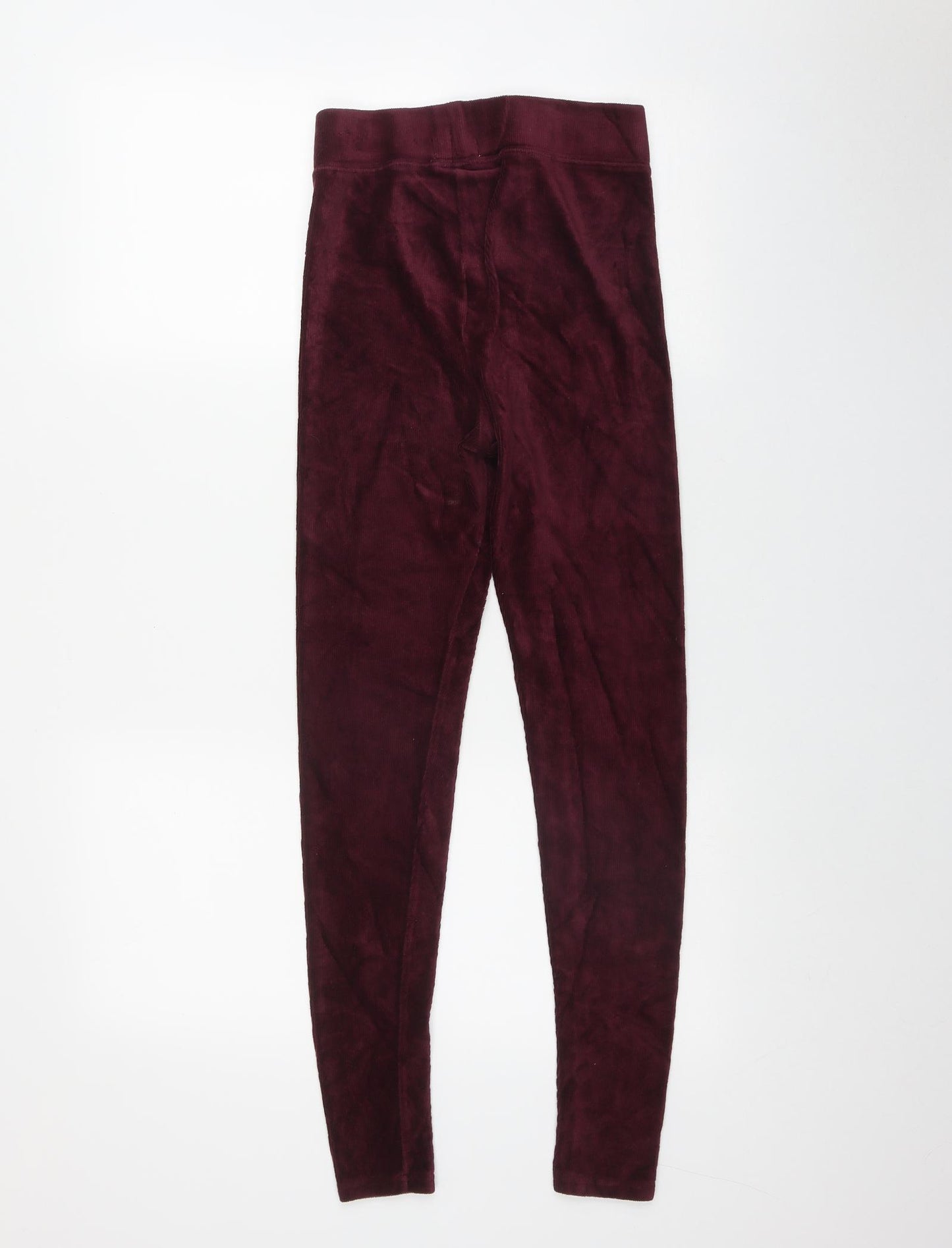 Papaya Womens Red  Cotton Jegging Leggings Size 10 L25 in   - Burgundy