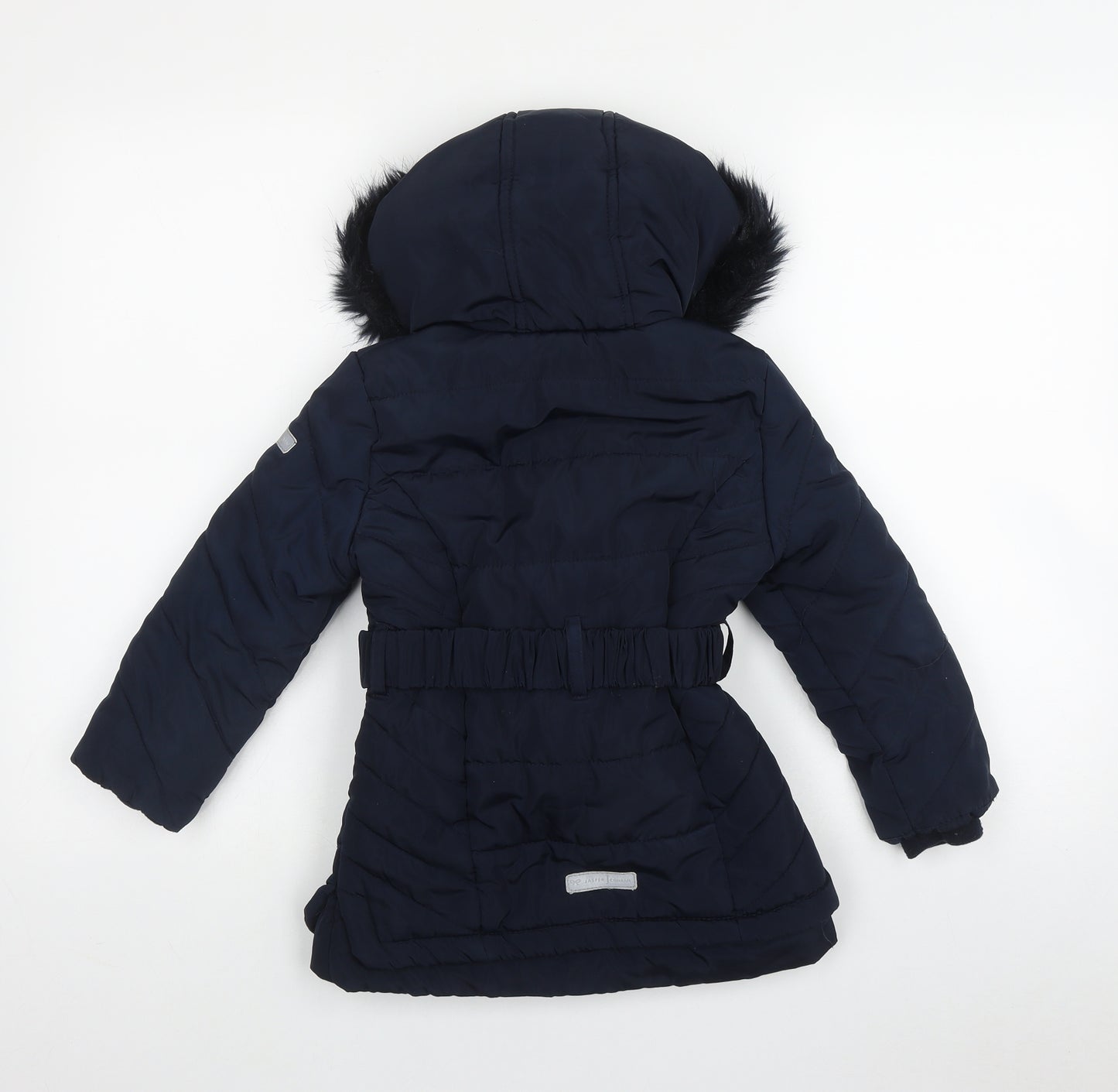 Jasper Conran Girls Blue   Puffer Jacket Coat Size 4-5 Years  Zip
