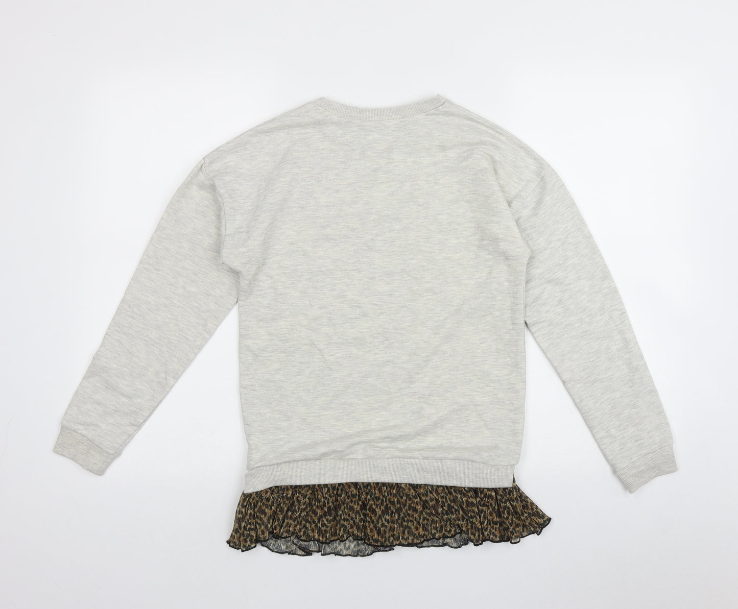 George Girls Grey  Cotton Pullover Sweatshirt Size 10-11 Years