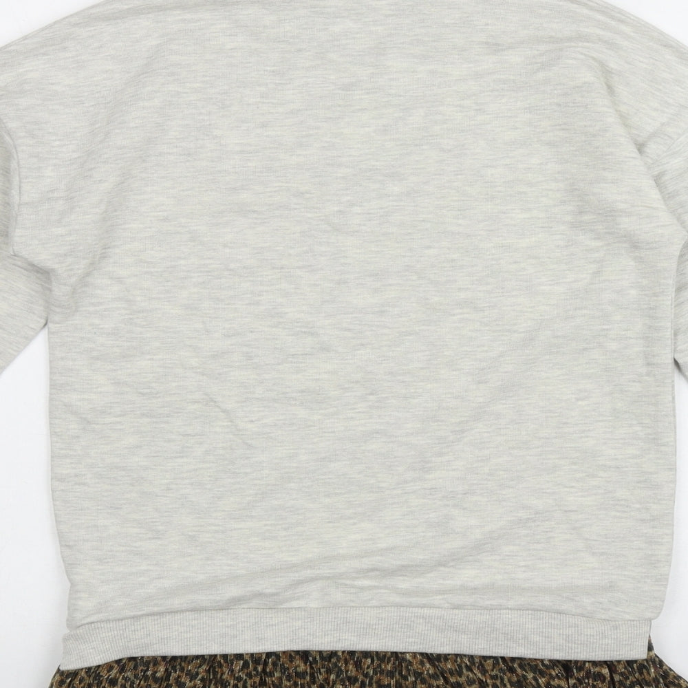 George Girls Grey  Cotton Pullover Sweatshirt Size 10-11 Years