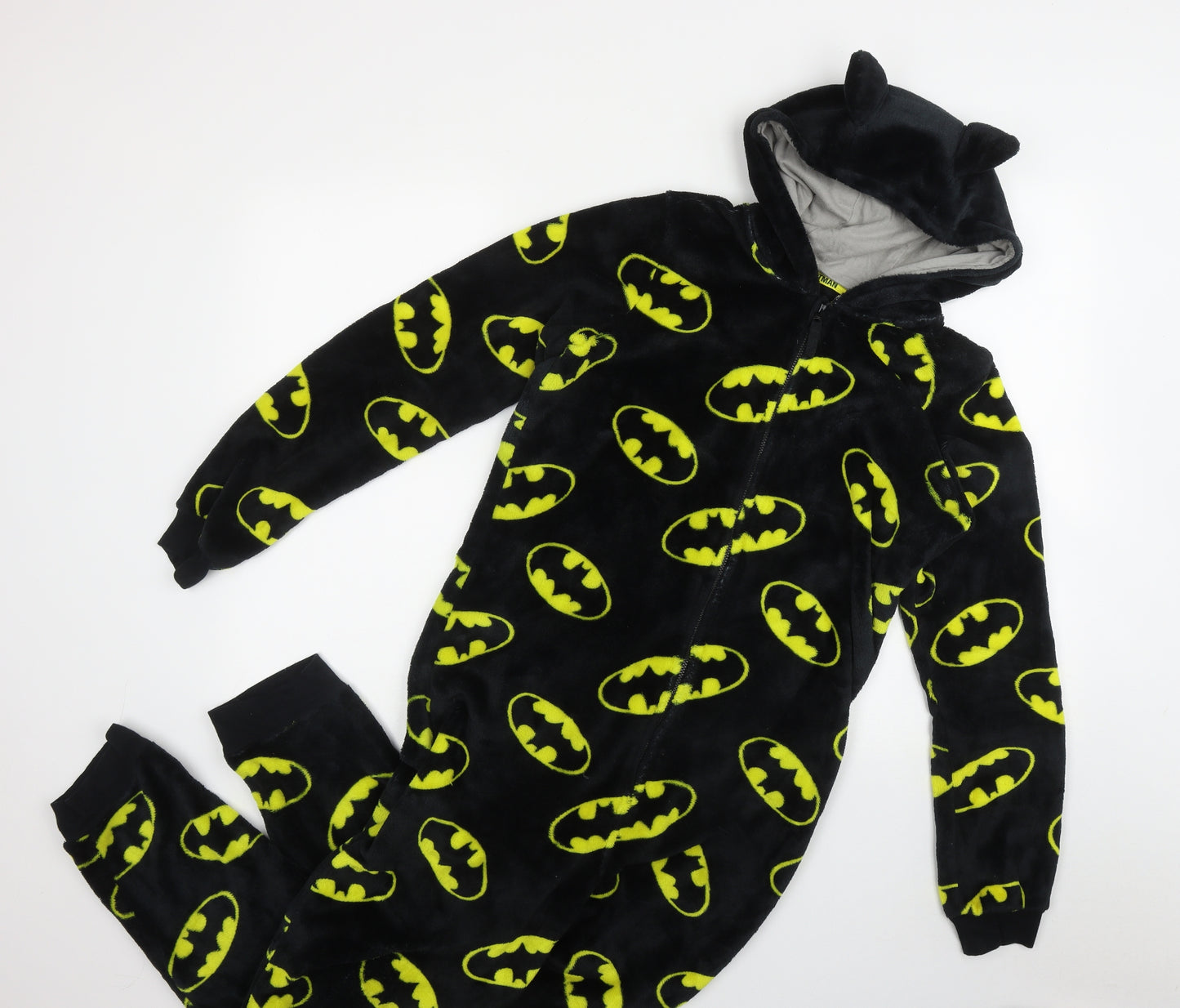 Marks and Spencer Boys Black Geometric 100% Polyester  One Piece Size 13-14 Years  Zip