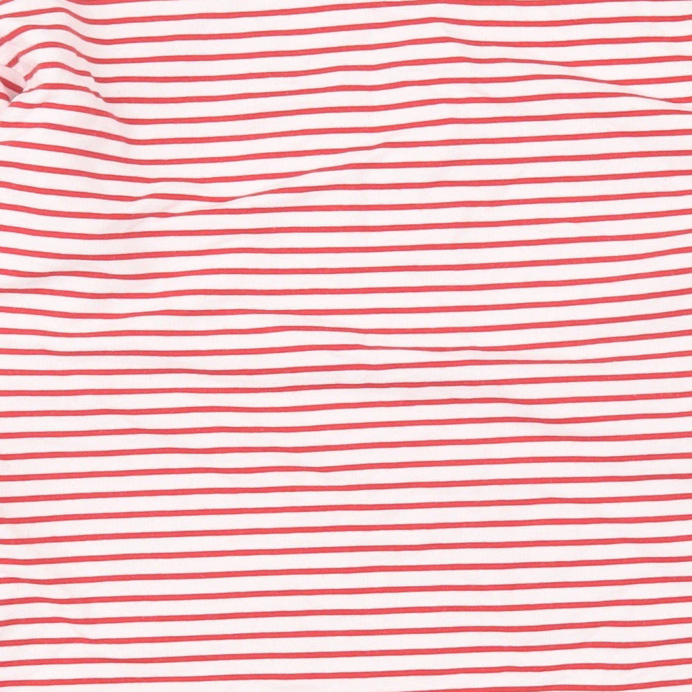NEXT Girls White Striped Cotton Pullover Sweatshirt Size 10 Years