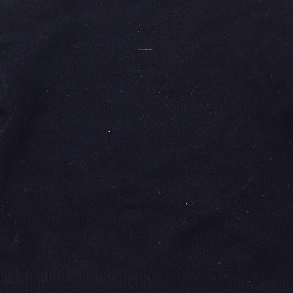 NEXT Girls Blue Mock Neck Striped Acrylic Pullover Jumper Size 8 Years  Pullover - Star