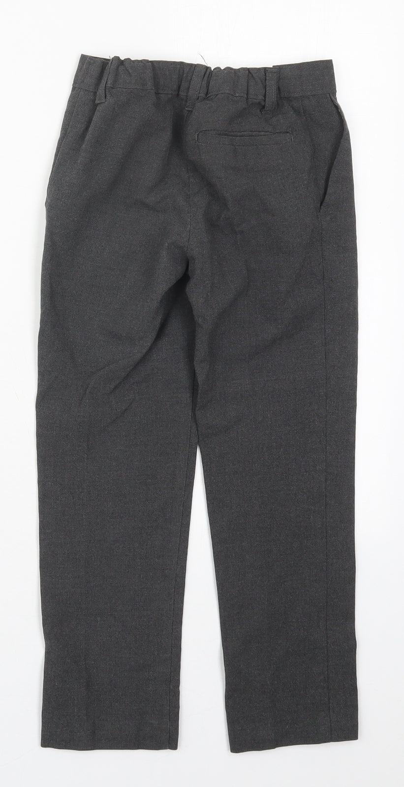 Marks and Spencer Boys Grey  Polyester Dress Pants Trousers Size 7-8 Years  Regular Hook & Eye