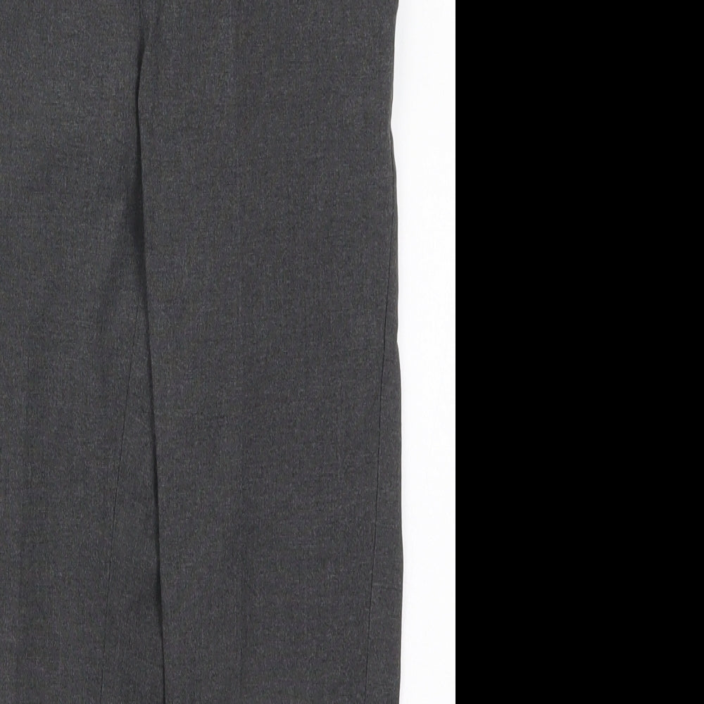 Marks and Spencer Boys Grey  Polyester Dress Pants Trousers Size 7-8 Years  Regular Hook & Eye