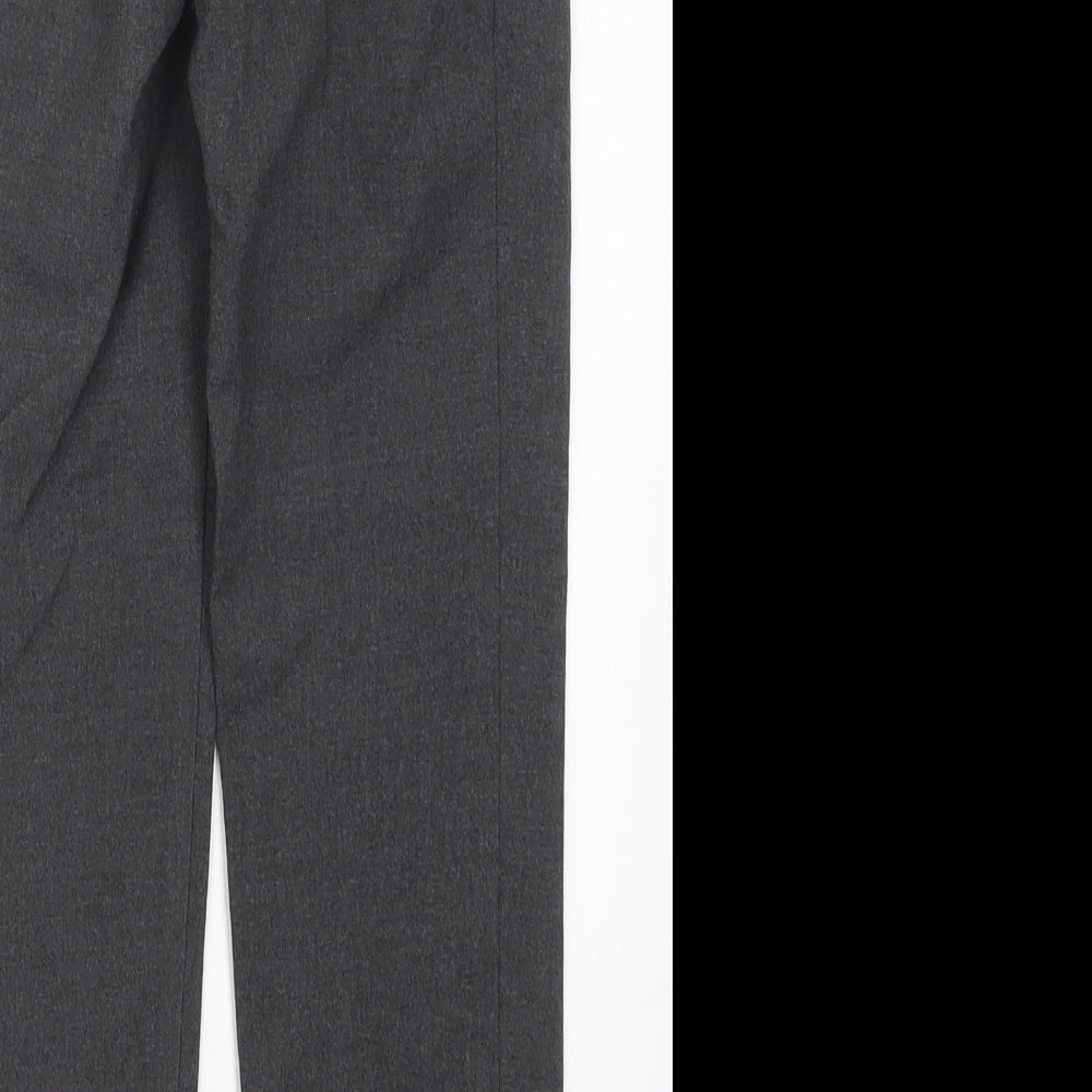 Marks and Spencer Boys Grey  Polyester Dress Pants Trousers Size 7-8 Years  Regular Hook & Eye