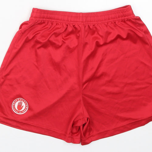 O'Neills Boys Red  Polyester Sweat Shorts Size 10-11 Years  Regular Drawstring