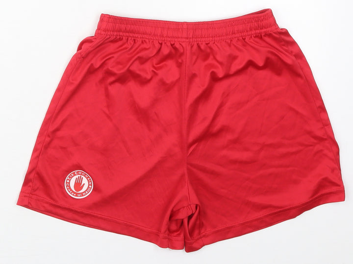 O'Neills Boys Red Polyester Sweat Shorts Size 10-11 Years Regular Drawstring