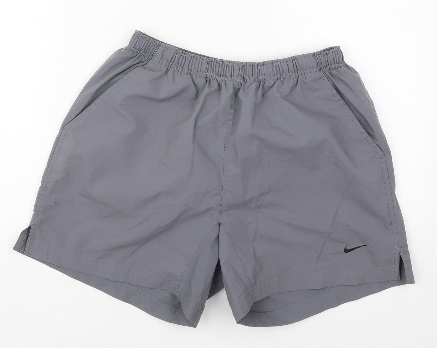 Nike Mens Grey  Polyester Athletic Shorts Size M  Regular Drawstring