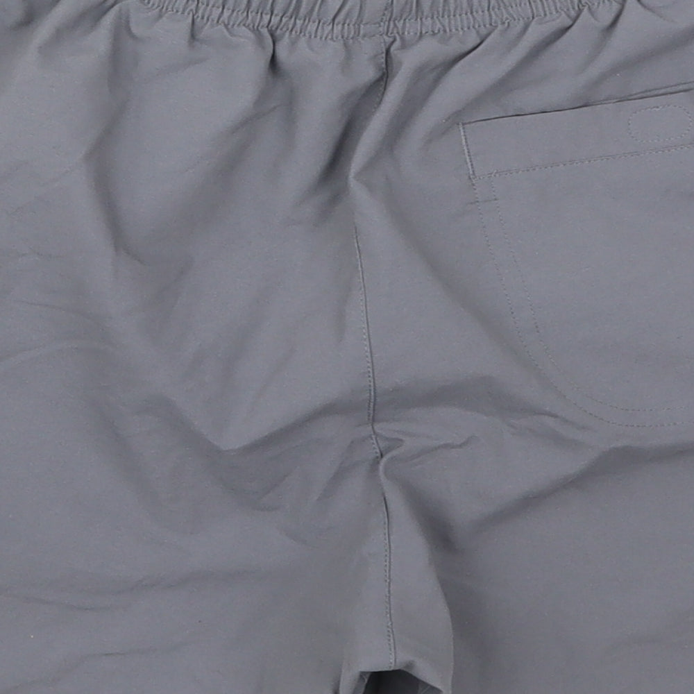 Nike Mens Grey  Polyester Athletic Shorts Size M  Regular Drawstring