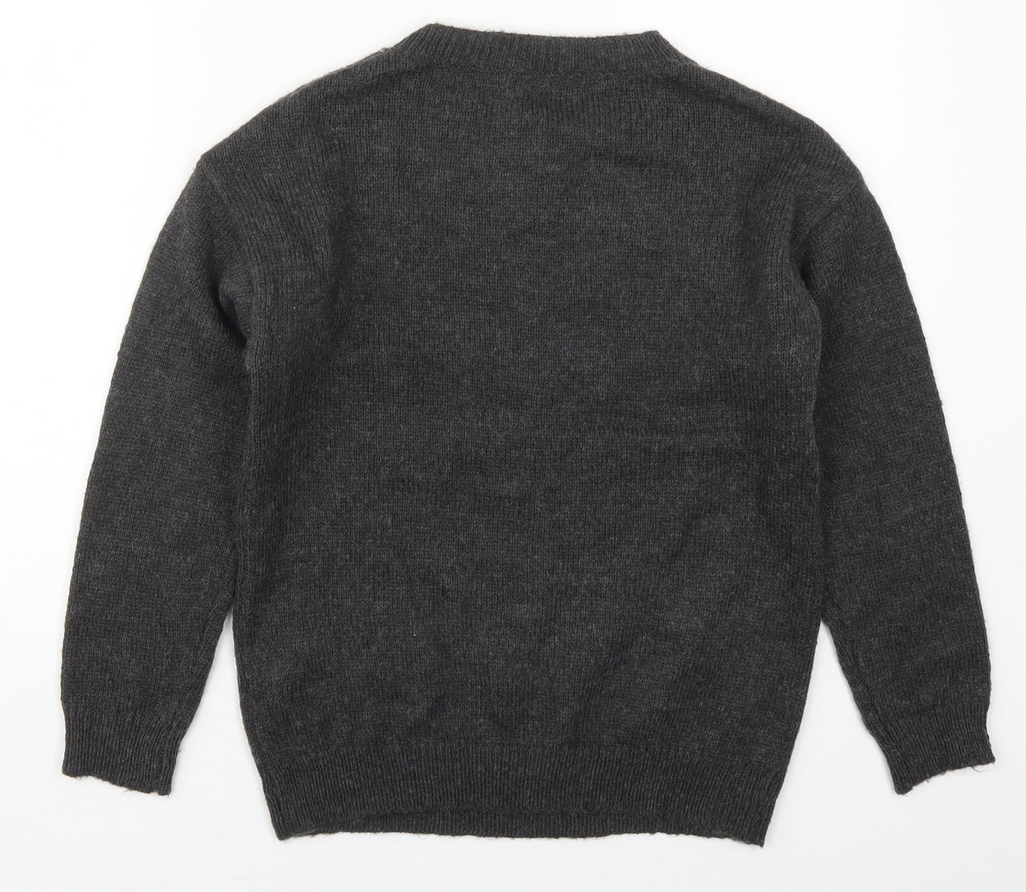 Primark Womens Grey Crew Neck  Acrylic Pullover Jumper Size 6