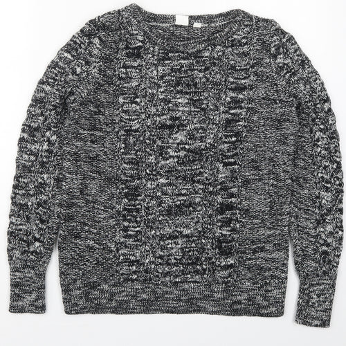 Gap Womens Grey Crew Neck  Cotton Pullover Jumper Size M