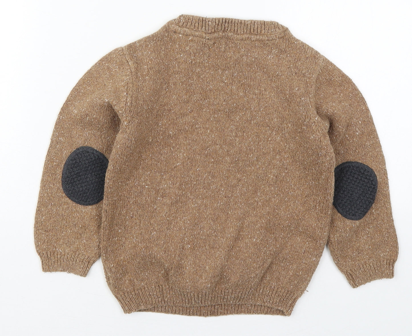 NEXT Boys Brown Crew Neck  Cotton Pullover Jumper Size 4-5 Years  Pullover - Owl