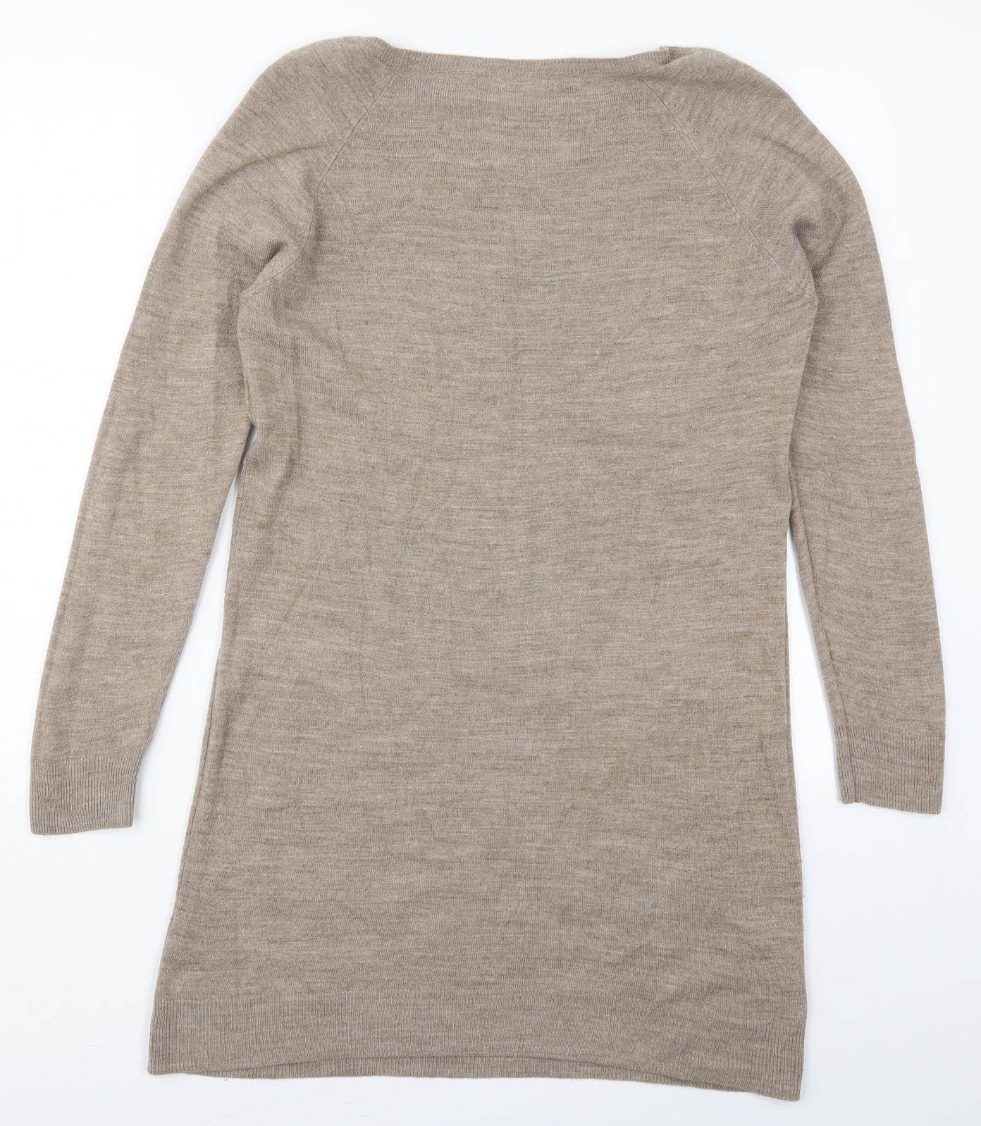 Atmosphere Womens Beige  Acrylic Jumper Dress  Size 12  Crew Neck Pullover