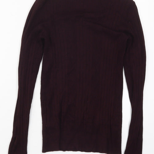 New Look Womens Purple Crew Neck  Viscose Pullover Jumper Size 10