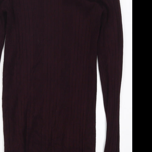 New Look Womens Purple Crew Neck  Viscose Pullover Jumper Size 10
