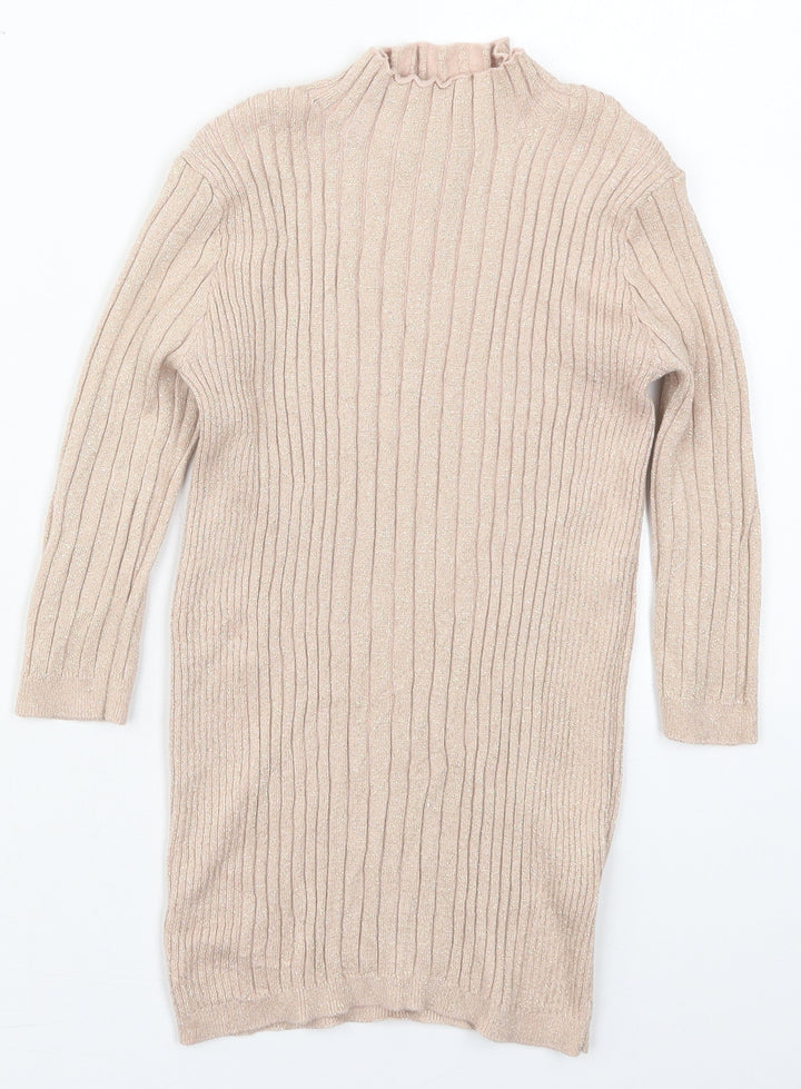 Atmosphere Womens Pink Mock Neck Viscose Pullover Jumper Size 6