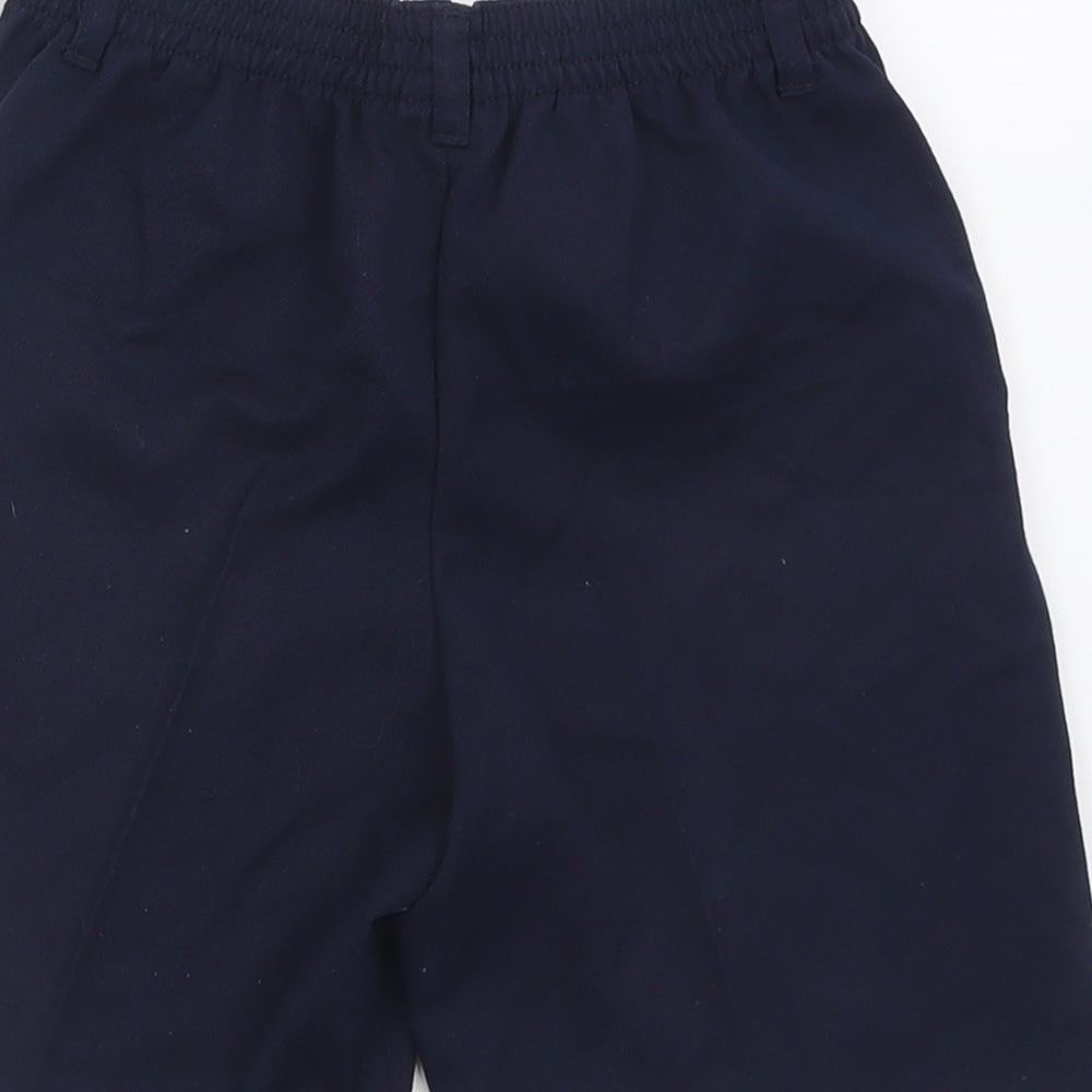 George Boys Blue  Polyester Bermuda Shorts Size 7-8 Years  Regular  - School Wear