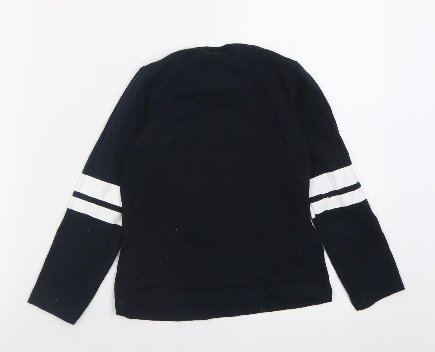 Primark Girls Black  Cotton Basic Casual Size 6-7 Years Crew Neck Pullover - Mickey Mouse Disney