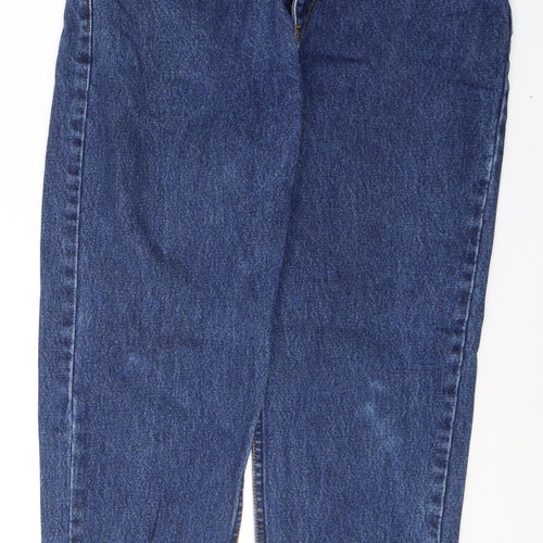 JEANS Womens Blue  Cotton Cropped Jeans Size M L24 in Slim Button
