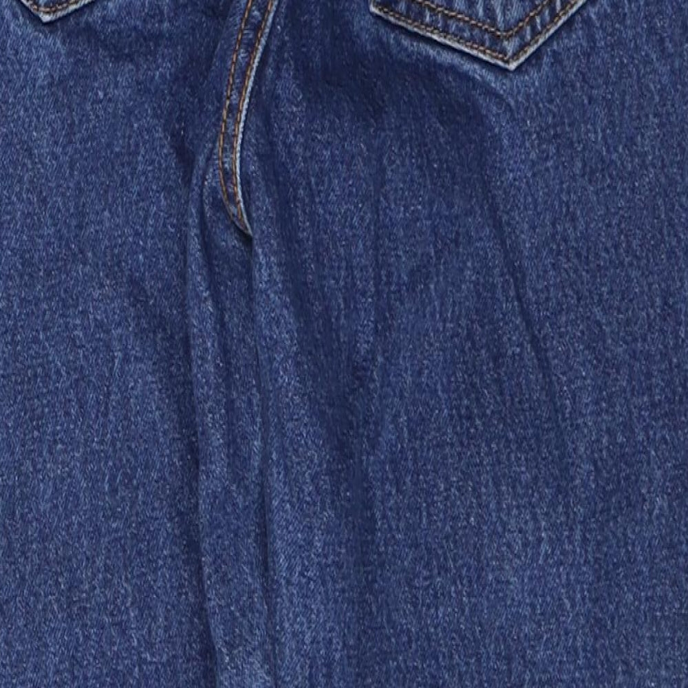 JEANS Womens Blue  Cotton Cropped Jeans Size M L24 in Slim Button