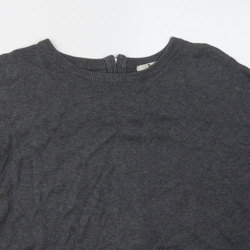 TU Womens Grey  Viscose Jersey T-Shirt Size 14 Round Neck