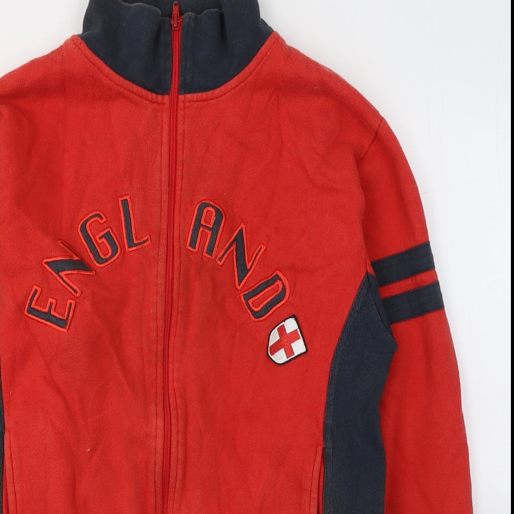 G:sixtyForyou Mens Red  Cotton Full Zip Sweatshirt Size M   - ENGLAND