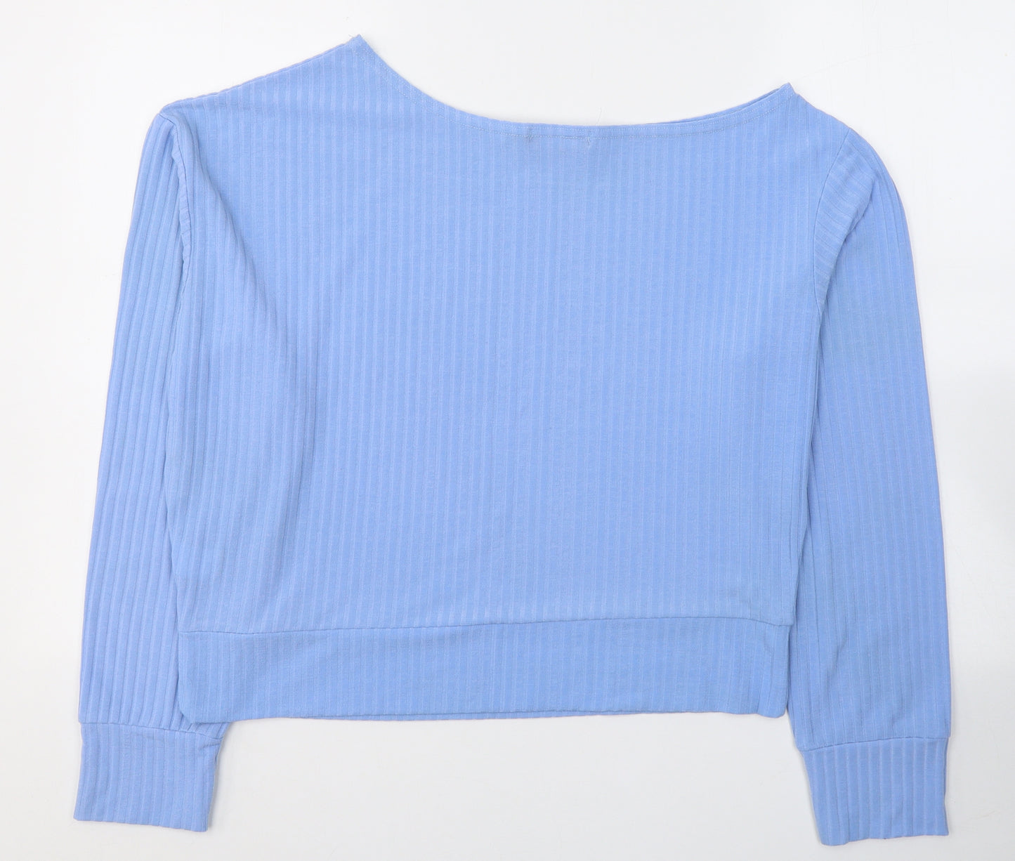 In the Style Womens Blue  Polyester Jersey T-Shirt Size 16 Boat Neck
