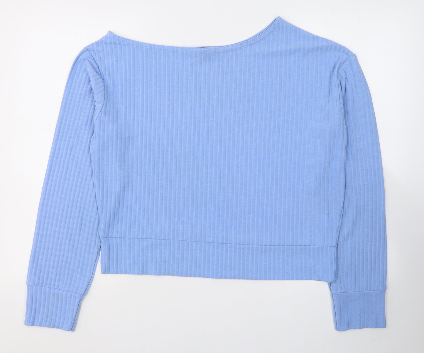 In the Style Womens Blue  Polyester Jersey T-Shirt Size 16 Boat Neck