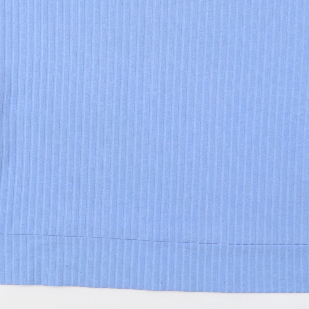 In the Style Womens Blue  Polyester Jersey T-Shirt Size 16 Boat Neck