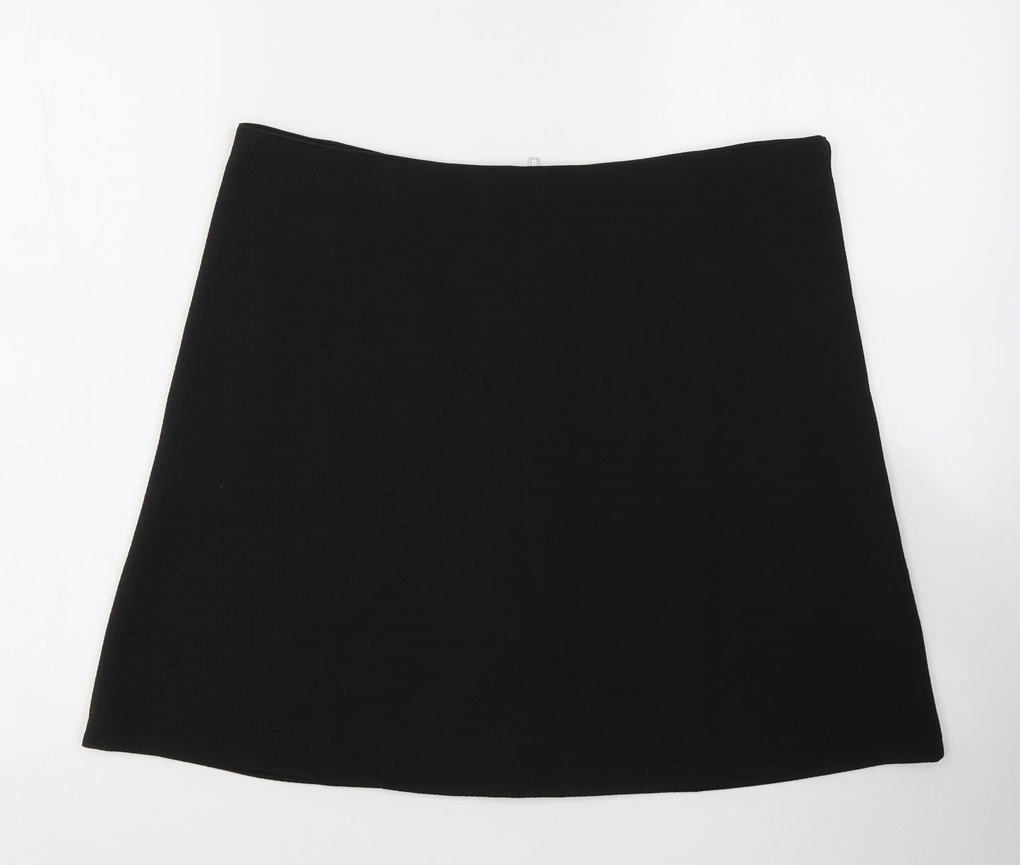 WITH LOVE Womens Black  Polyester A-Line Skirt Size 14   Zip