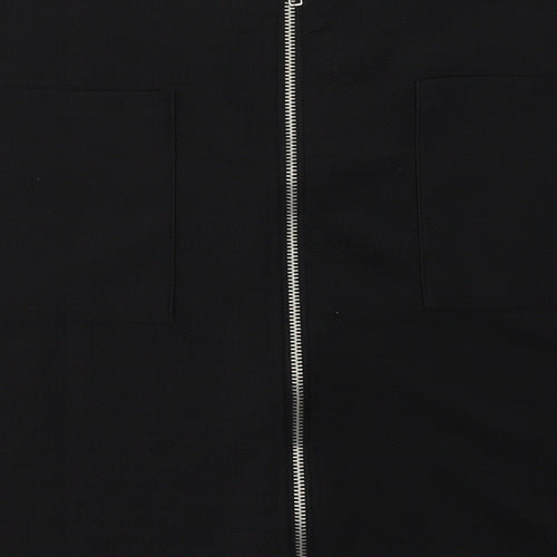 WITH LOVE Womens Black  Polyester A-Line Skirt Size 14   Zip