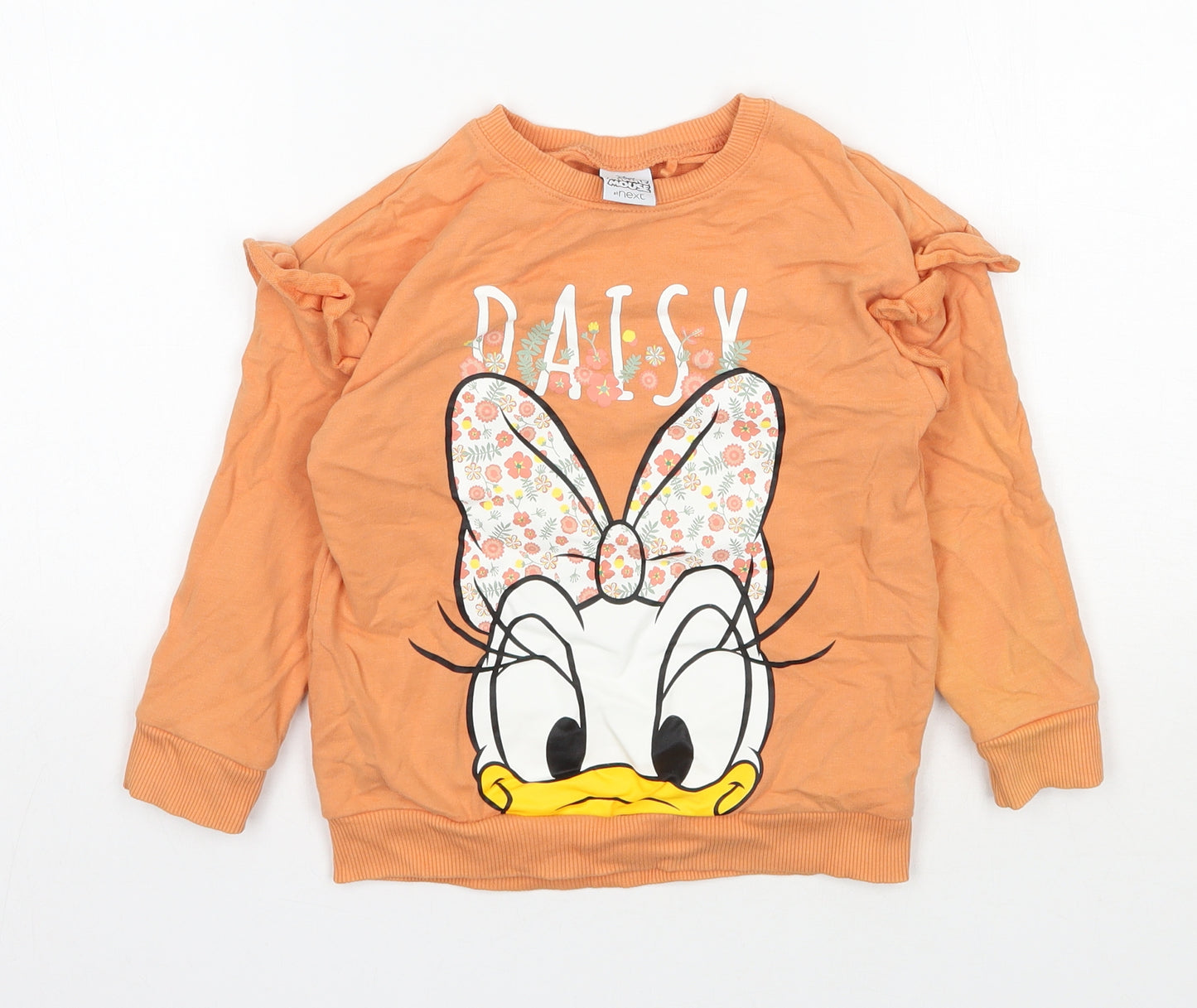 NEXT Girls Orange  Cotton Pullover Sweatshirt Size 4-5 Years  Pullover - Disney