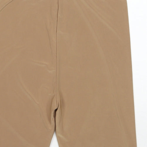 PRETTYLITTLETHING Womens Brown  Polyester Biker Shorts Size 10 L7 in Regular