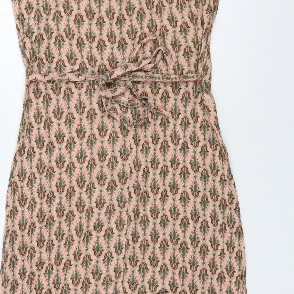NEXT Womens Multicoloured Paisley Viscose A-Line  Size 12  Scoop Neck Button