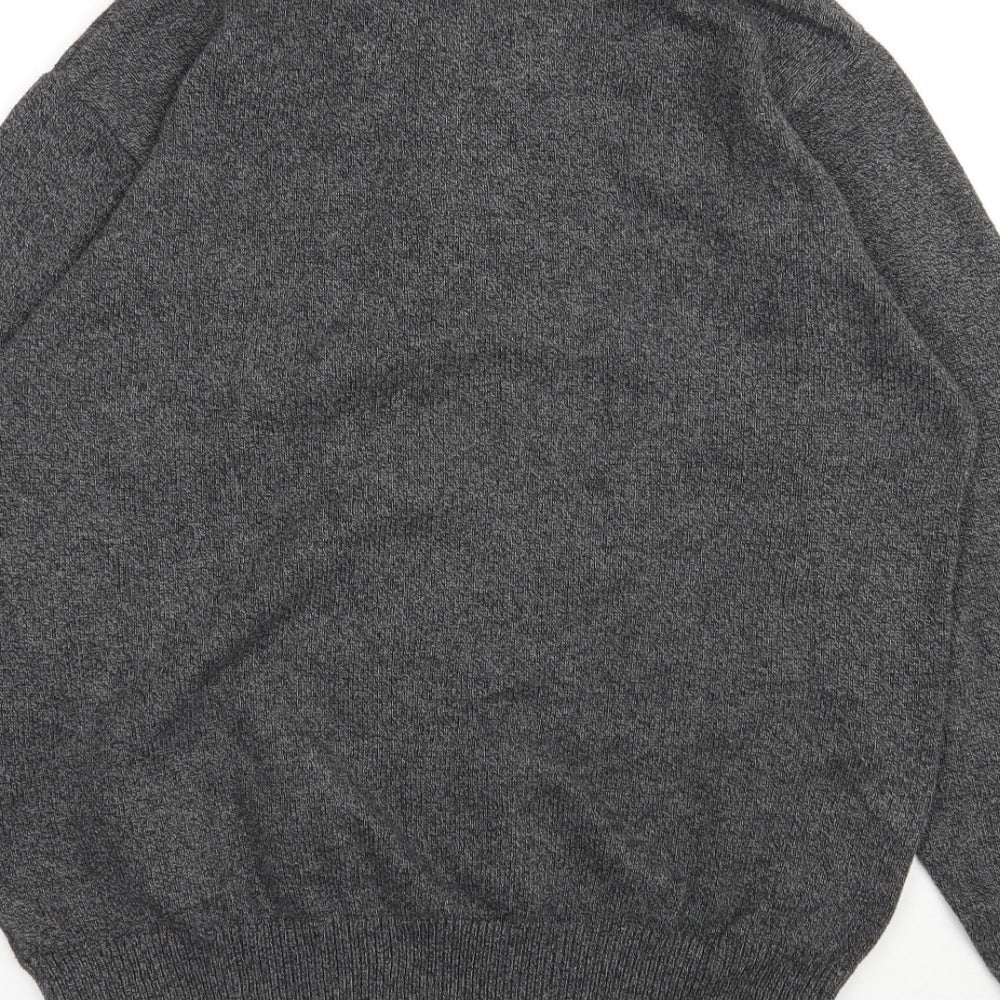 NEXT Mens Grey Round Neck  Cotton Pullover Jumper Size L