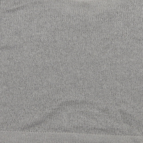 Label lab  Womens Grey Round Neck Geometric Nylon Pullover Jumper Size 10
