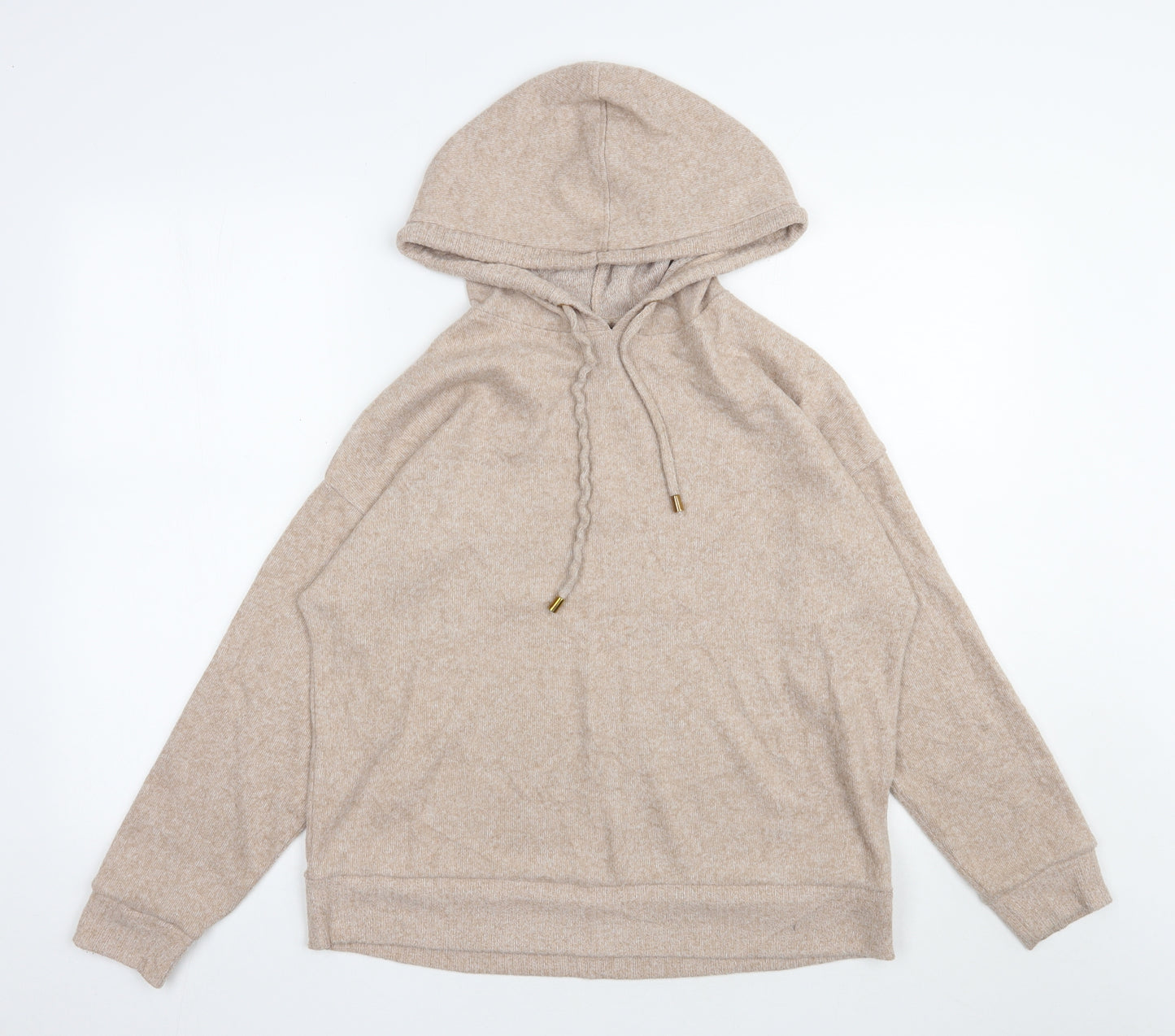 Nutmeg Womens Beige  Polyester Pullover Hoodie Size 12  Pullover