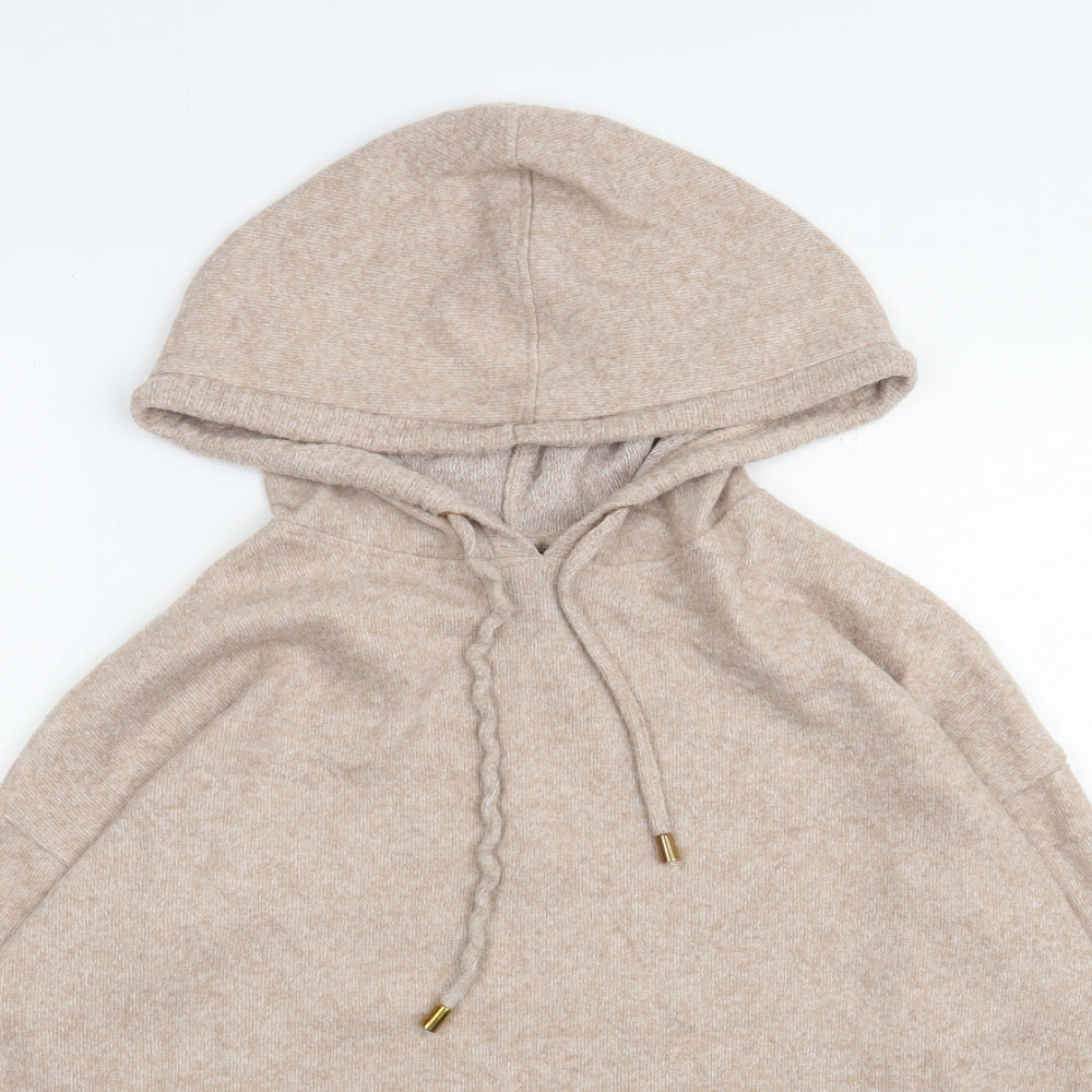 Nutmeg Womens Beige  Polyester Pullover Hoodie Size 12  Pullover