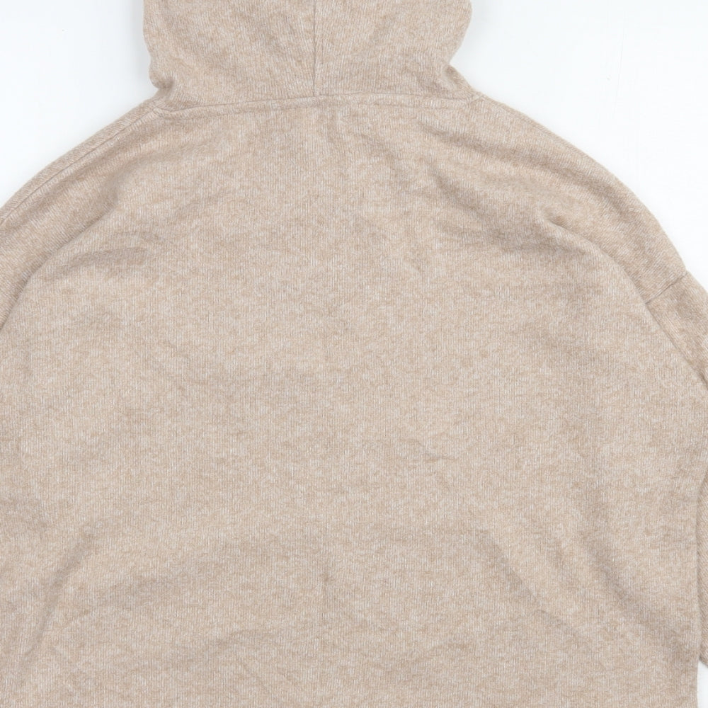 Nutmeg Womens Beige  Polyester Pullover Hoodie Size 12  Pullover