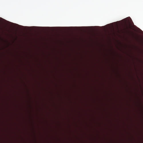 River Island Womens Purple  Polyester Trapeze & Swing  Size 12  Off the Shoulder Pullover