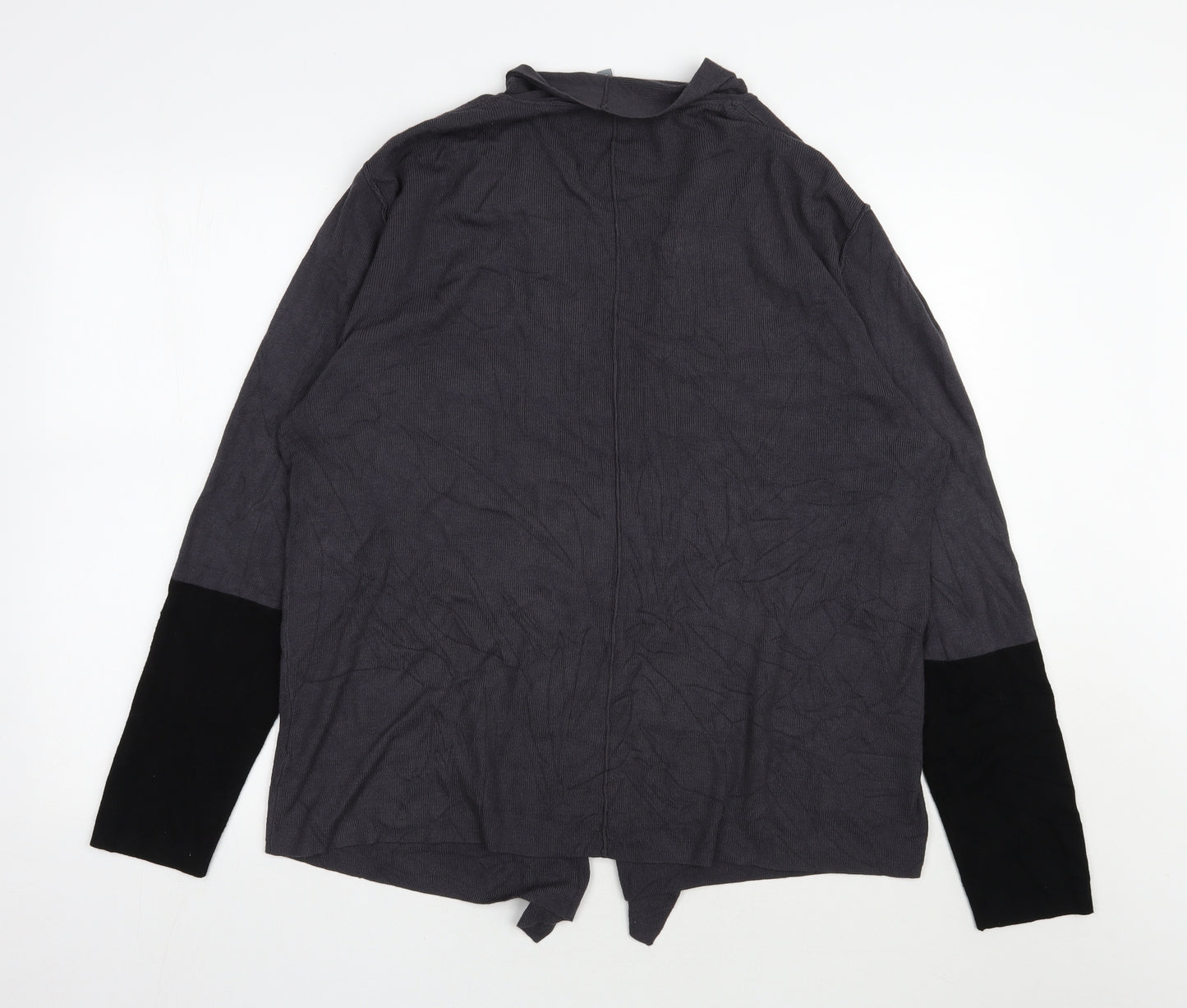 H&M Womens Grey V-Neck  Viscose Cardigan Jumper Size L