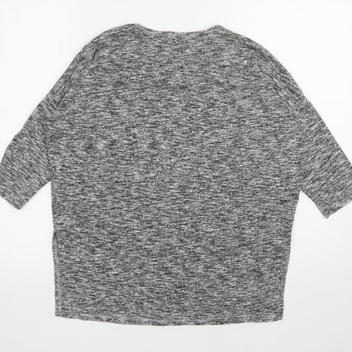New Look Womens Grey Round Neck  Viscose Pullover Jumper Size S