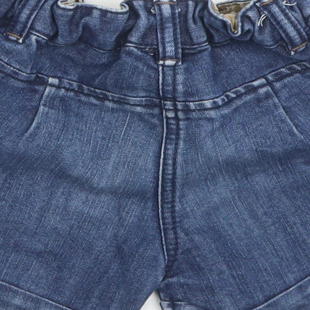 NEXT Girls Blue  Cotton Cropped Jeans Size 9-12 Months