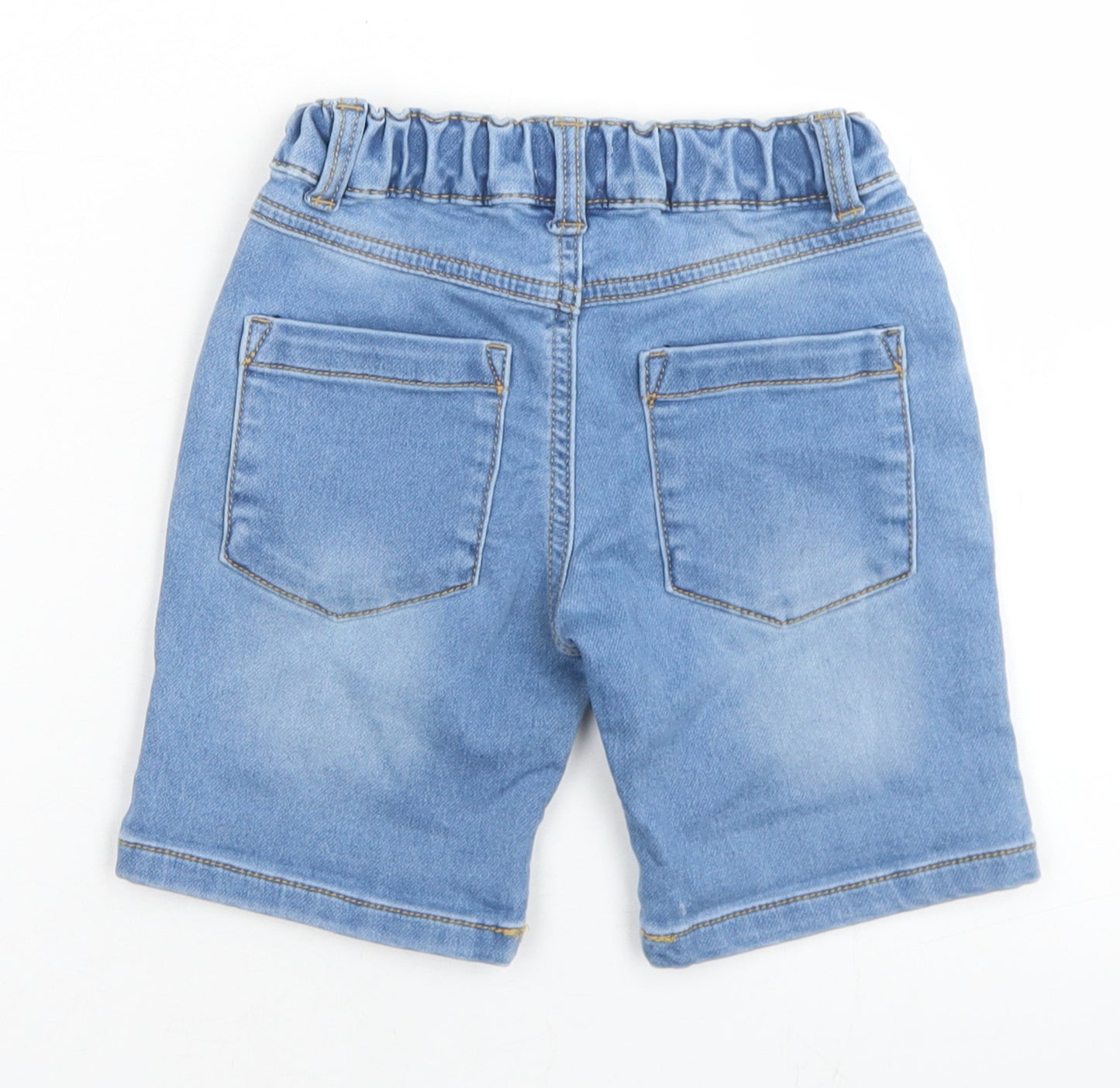 F&F Boys Blue  Cotton Bermuda Shorts Size 3-4 Years  Regular Snap