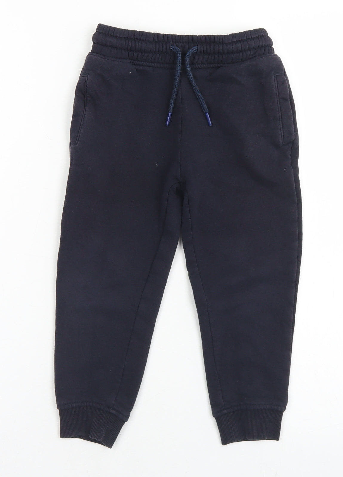 NEXT Boys Blue  Cotton Jogger Trousers Size 4 Years  Slim Drawstring