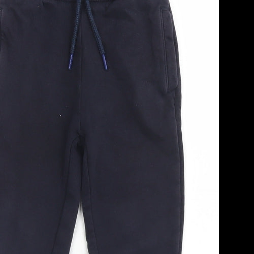 NEXT Boys Blue  Cotton Jogger Trousers Size 4 Years  Slim Drawstring