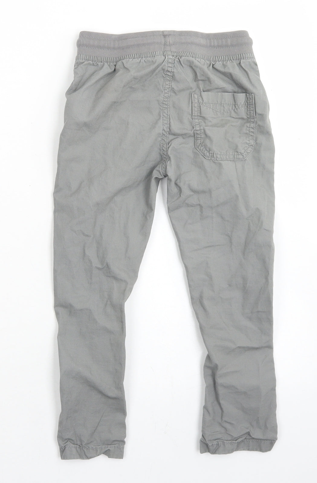 Marks and Spencer Boys Grey  Cotton Jogger Trousers Size 4-5 Years  Regular Drawstring