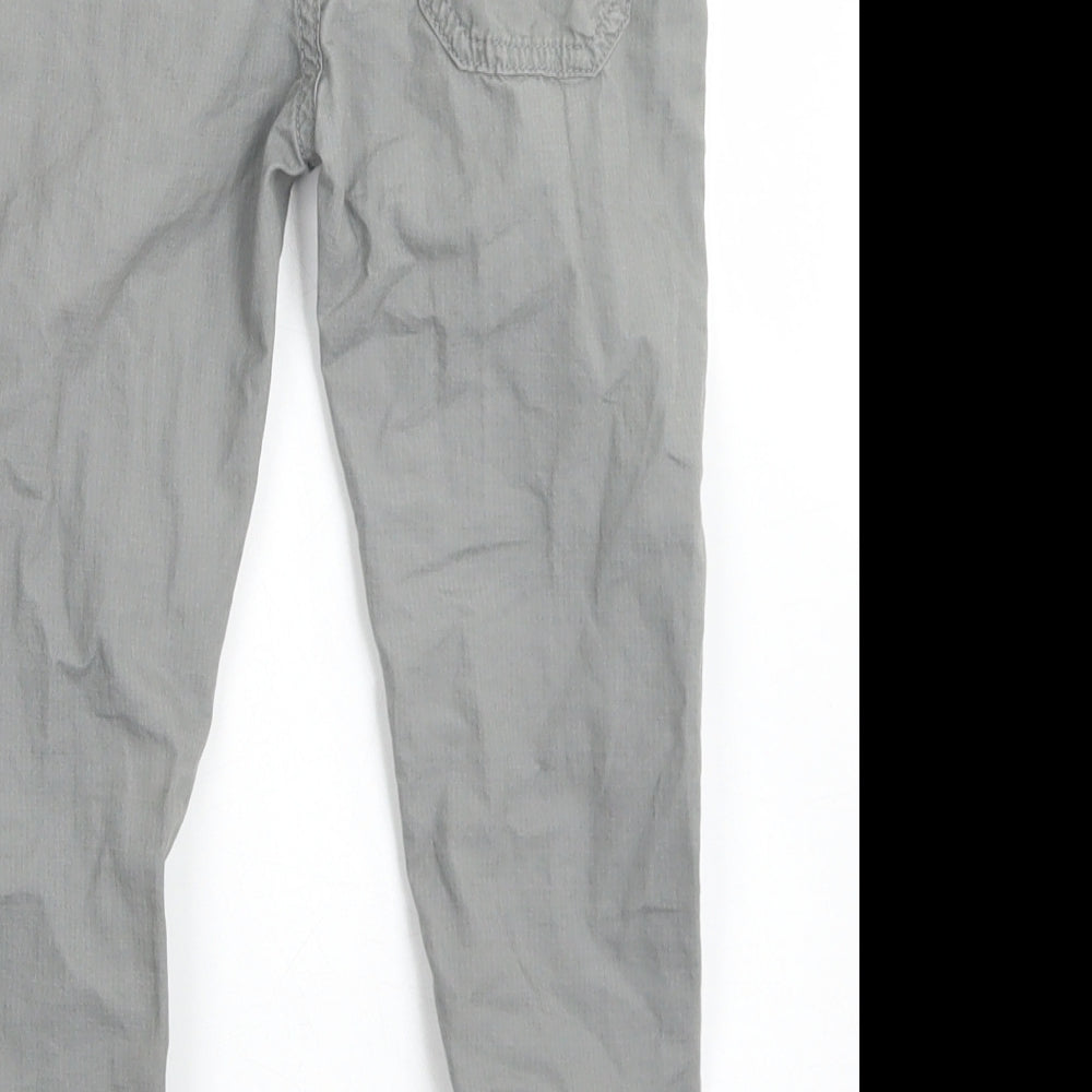 Marks and Spencer Boys Grey  Cotton Jogger Trousers Size 4-5 Years  Regular Drawstring